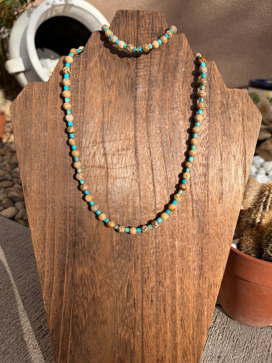 Grandma Cactus Jasper & TQ set