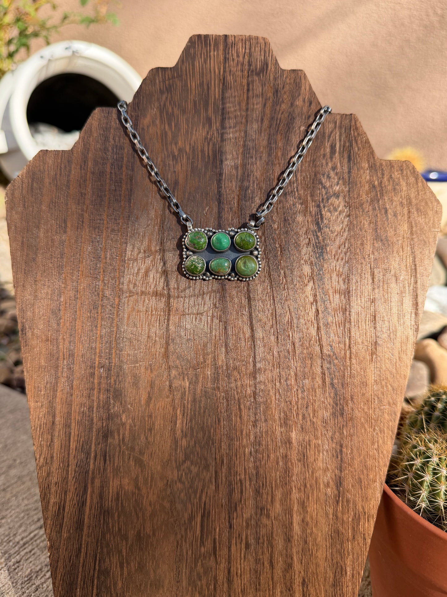 Pixie Turquoise bar necklace 22.5"