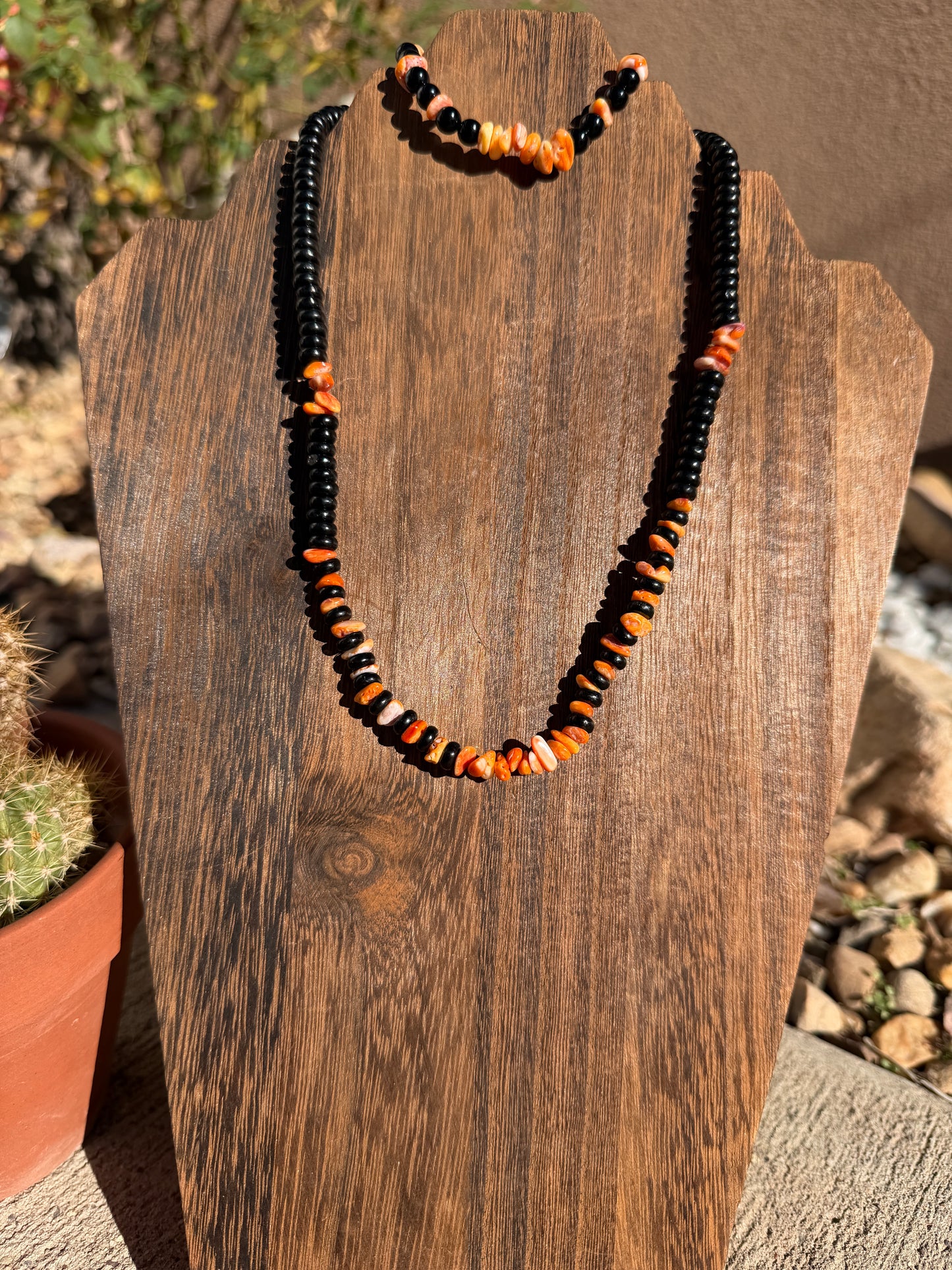 Grandma Cactus Onyx & Orange set 18.5"