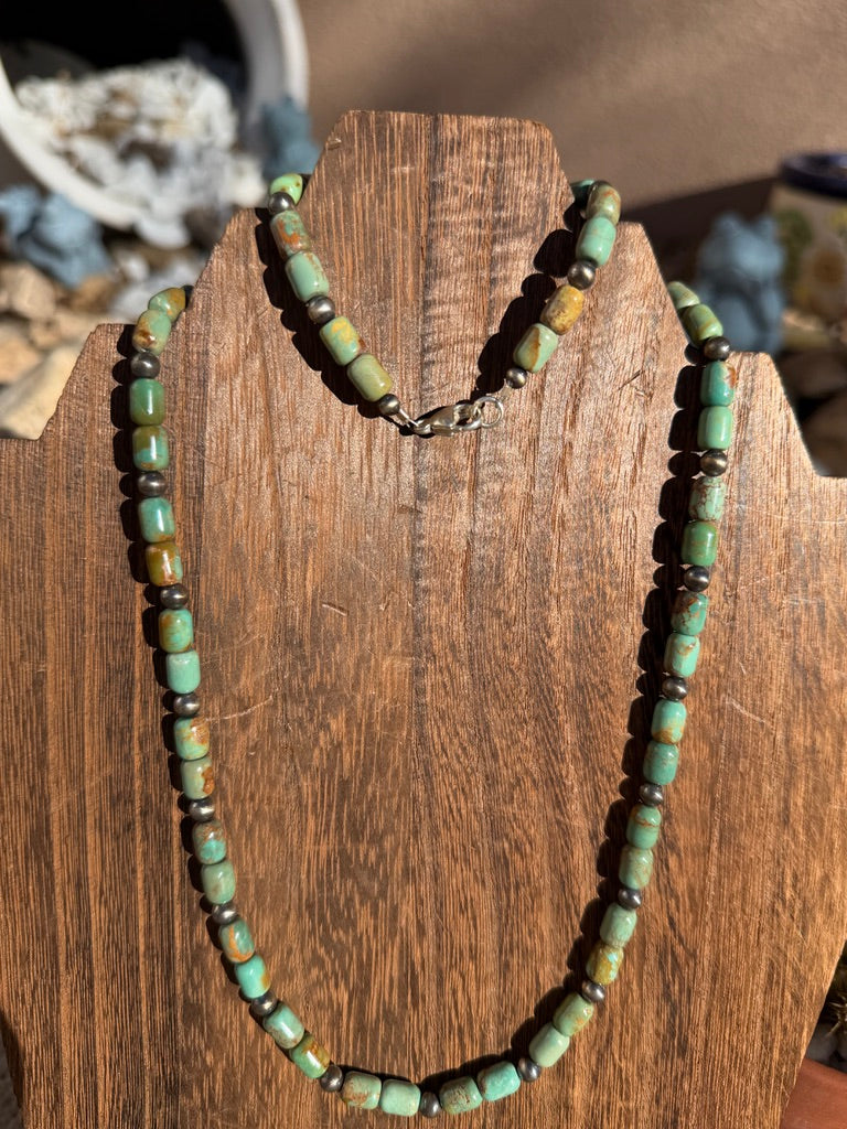 Grandma Cactus Turquoise & Pearls Set