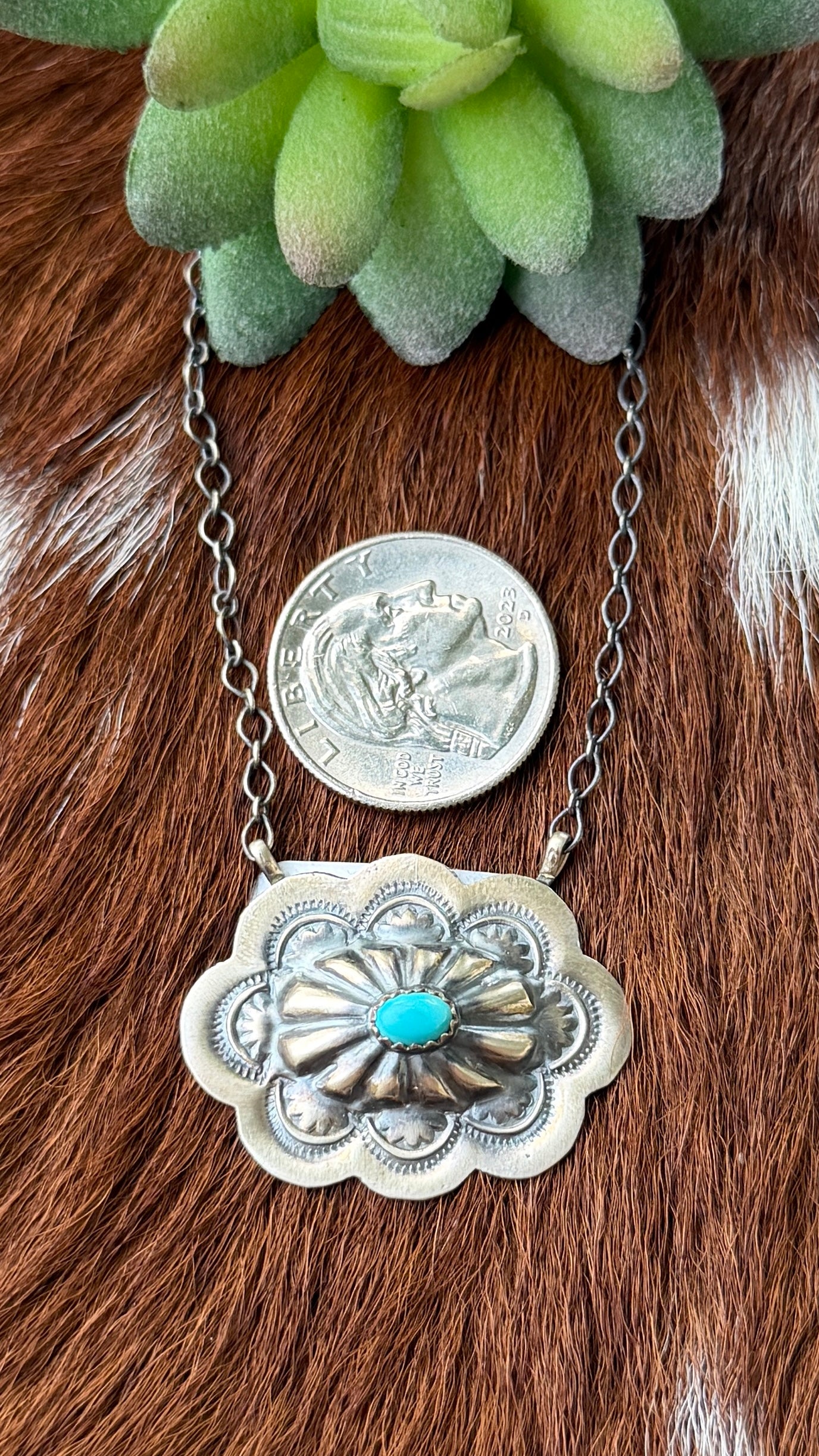 Lavina Bennaly concho necklace