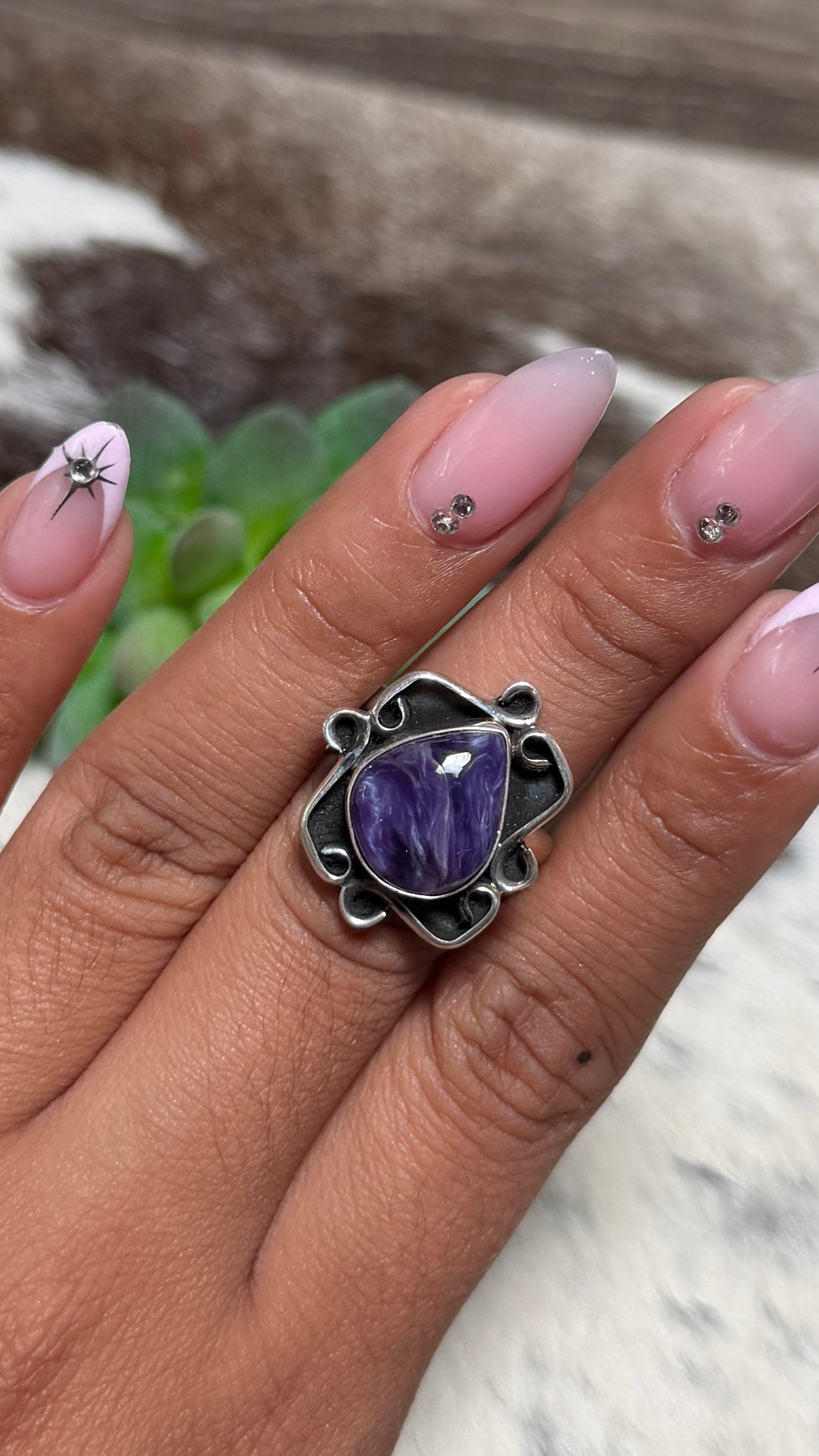 Medru Charoite ring size 6.5
