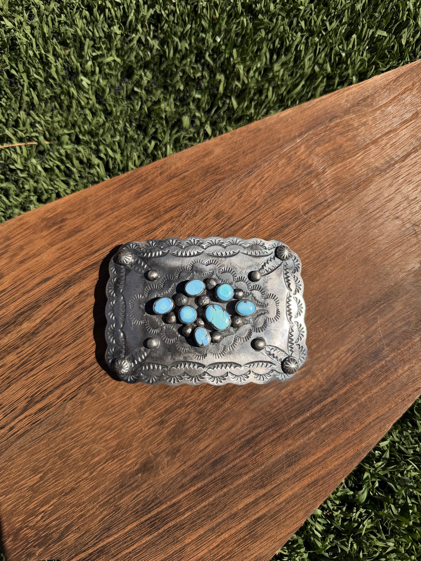 Chimney Butte Golden Hills belt buckle