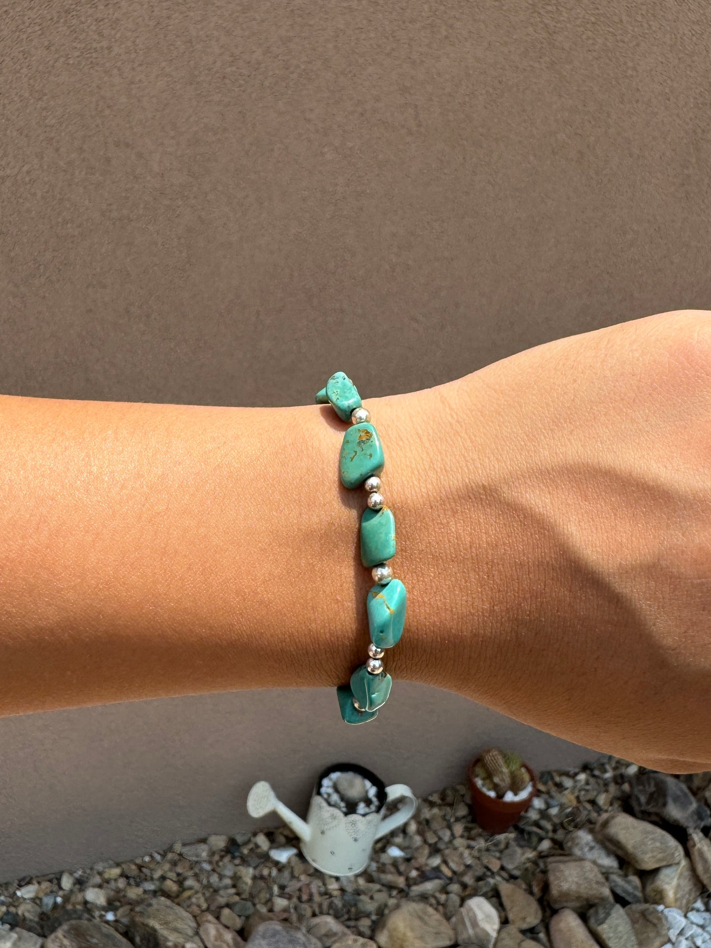 Turquoise nugget bracelet
