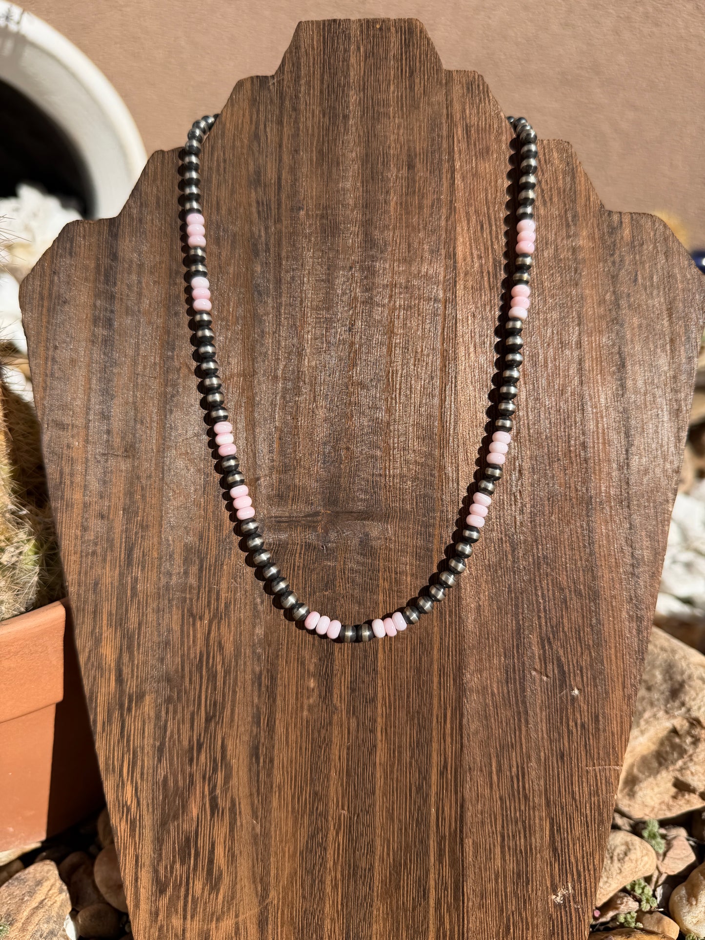 Pearls & pink stacker