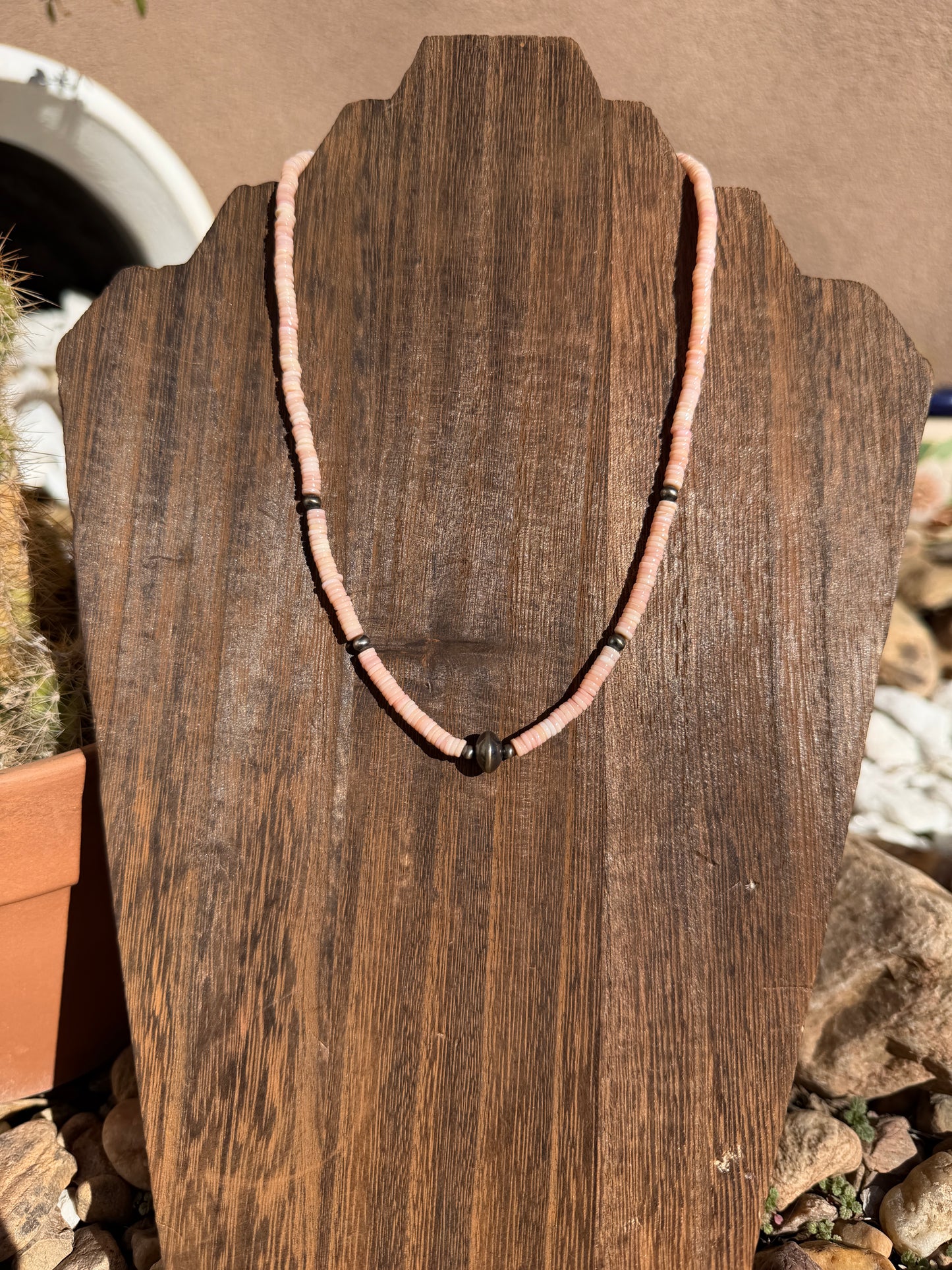 pink & silver stacker