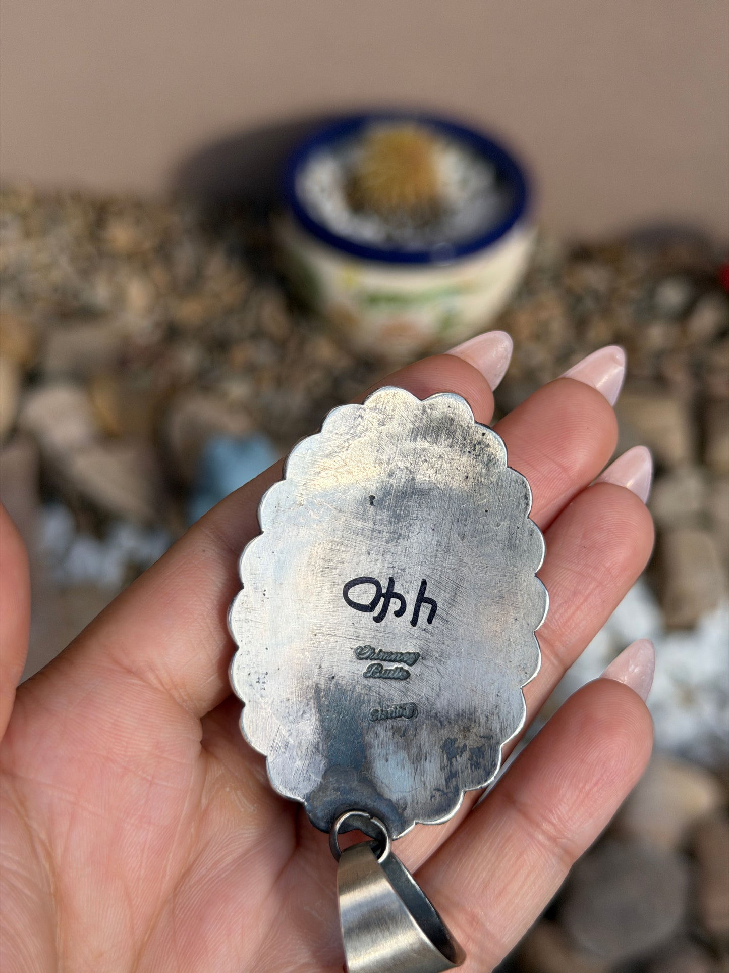 Chimney Butte Sonoran Gold TQ concho pendant