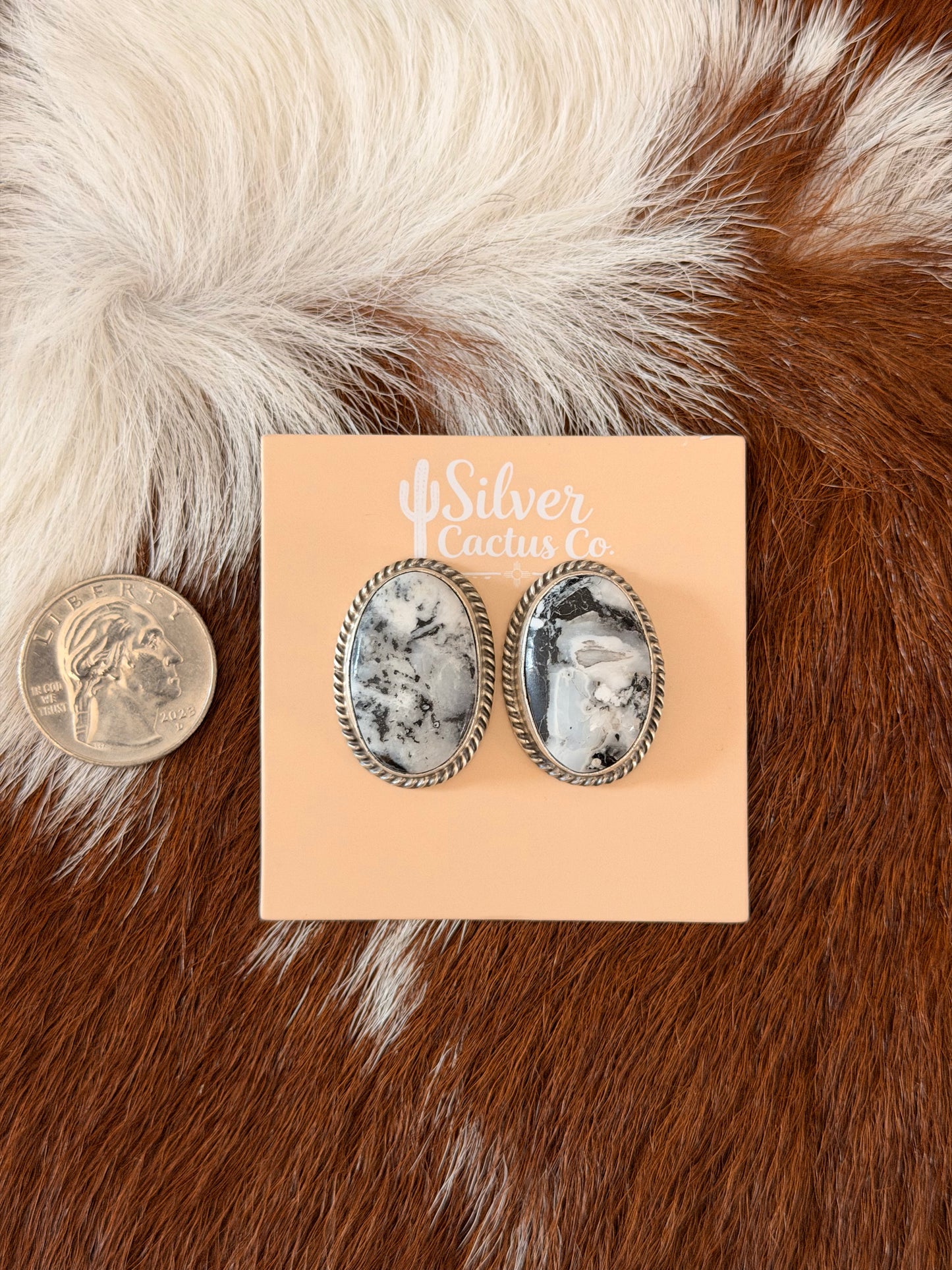 Tricia Smith White Buffalo Stud Earrings