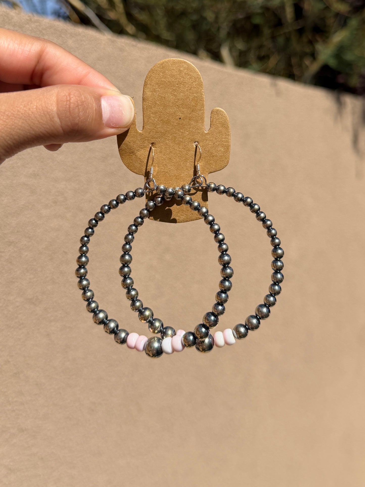 Pearls & Pink hoops