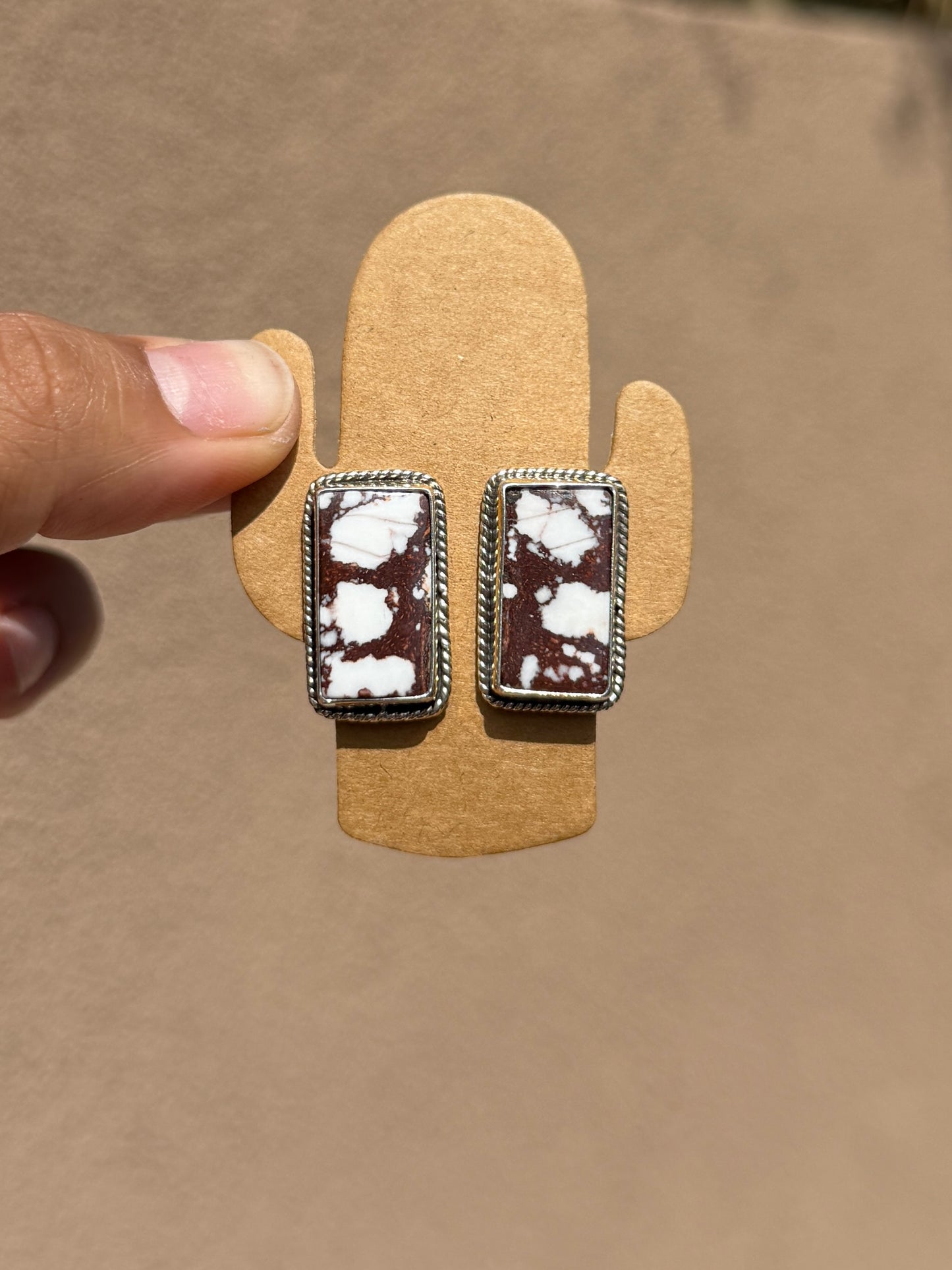 Wild horse rectangle studs