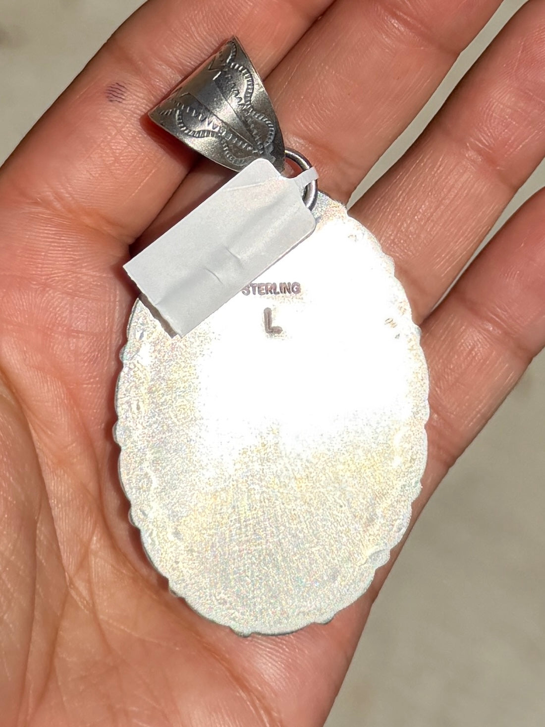 Jeff Largo Royston TQ scalloped pendant