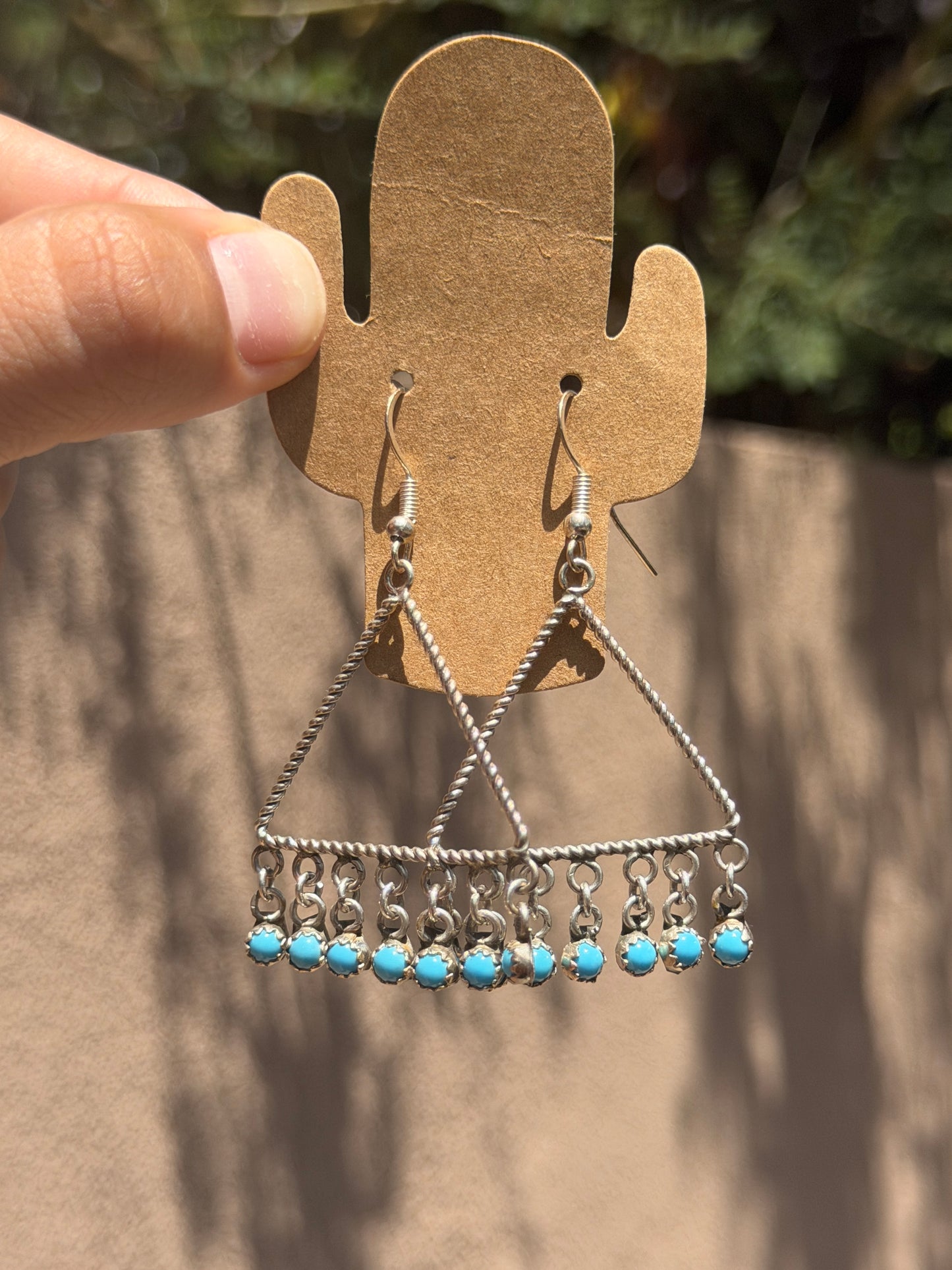 Zuni handmade triangle chandelier dangles