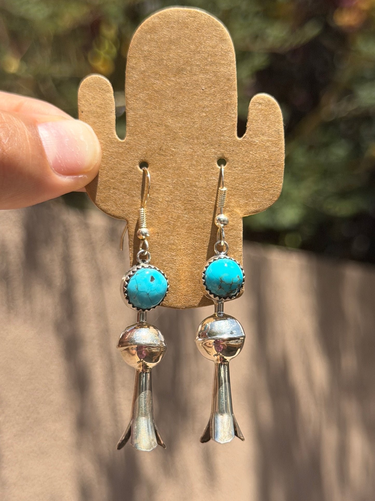Emily Tosise blossom & turquoise dangles