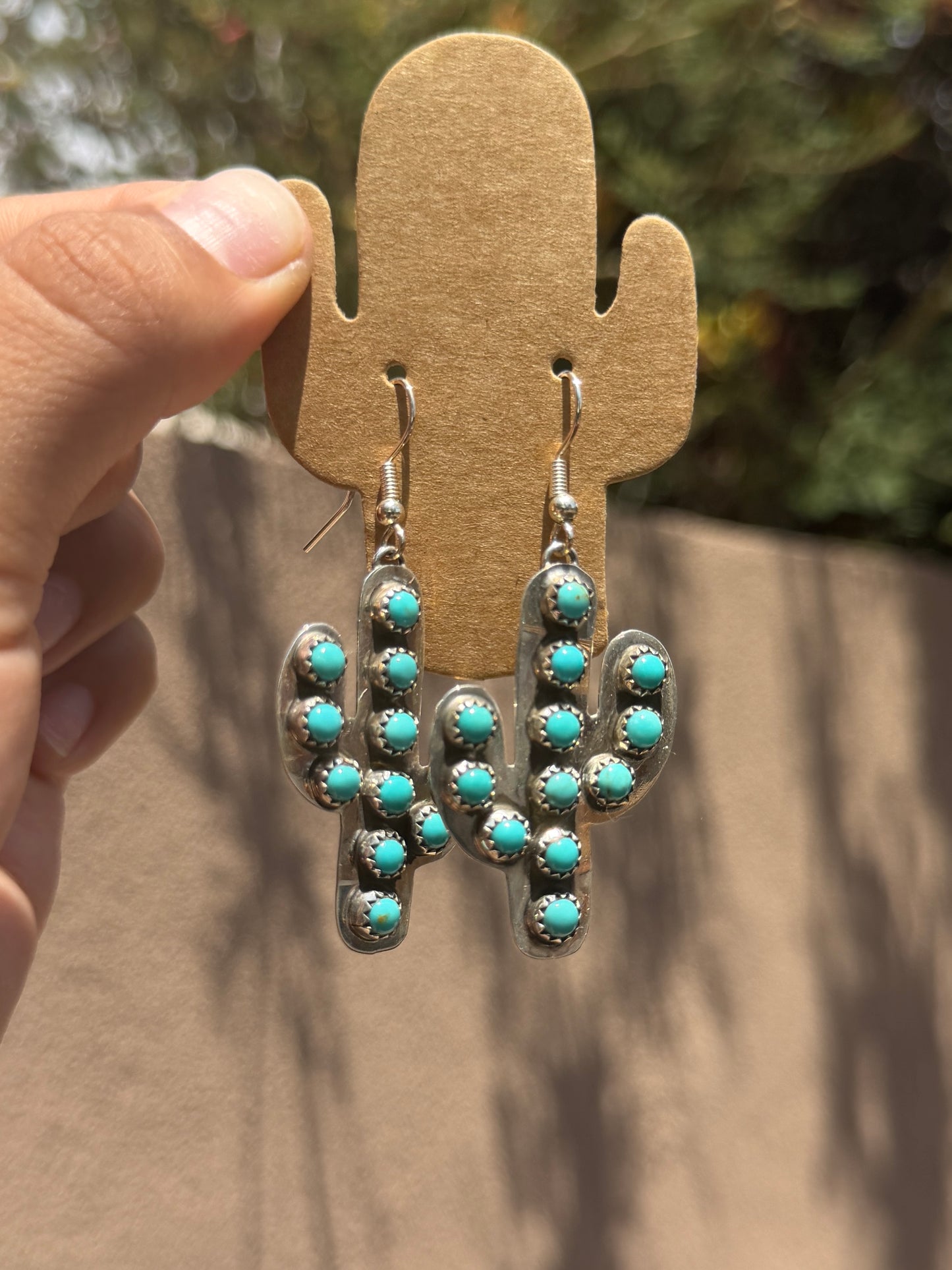 Turquoise Cactus dangles