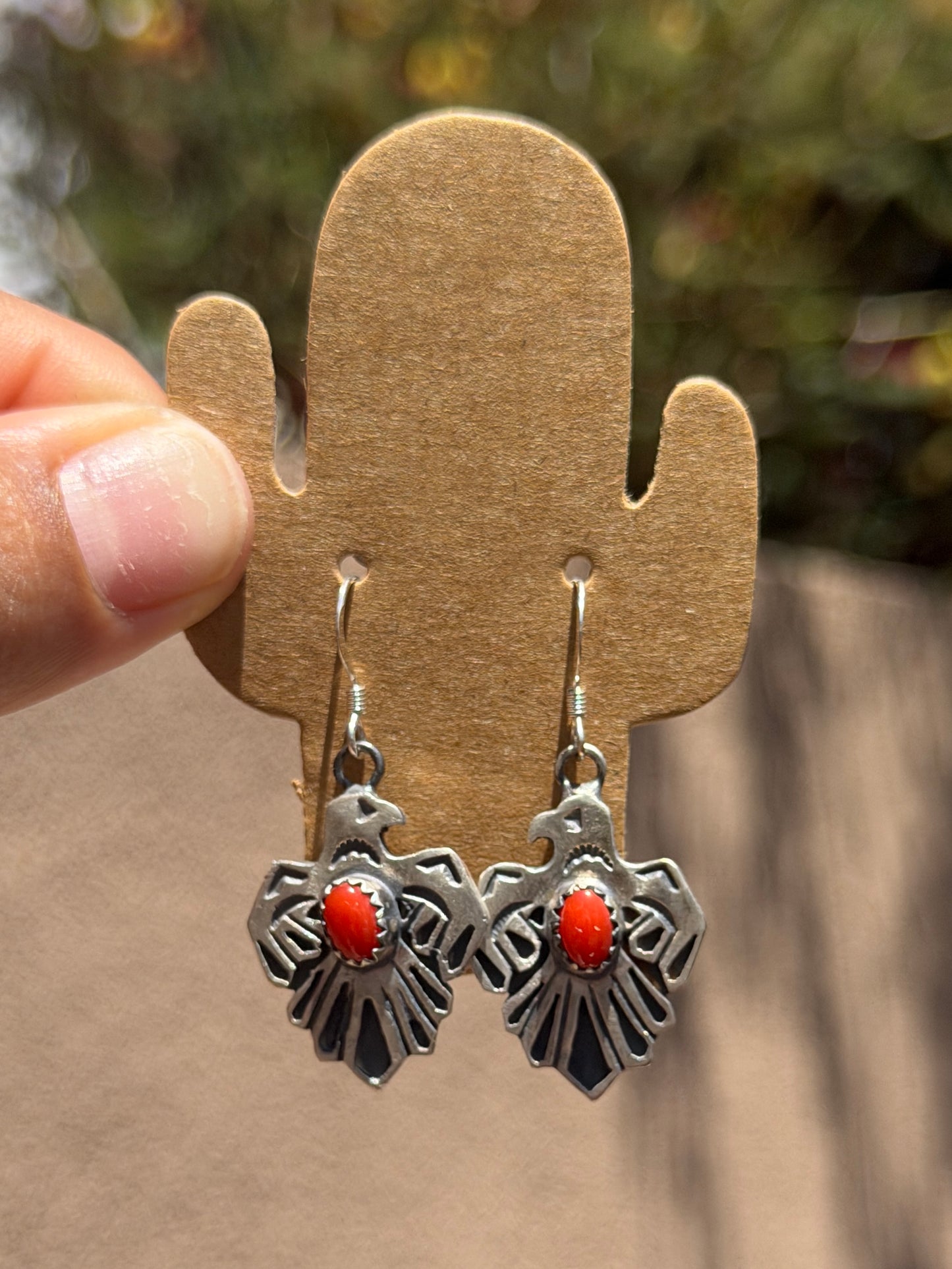 Genevive Fransisco thunderbird & coral dangles
