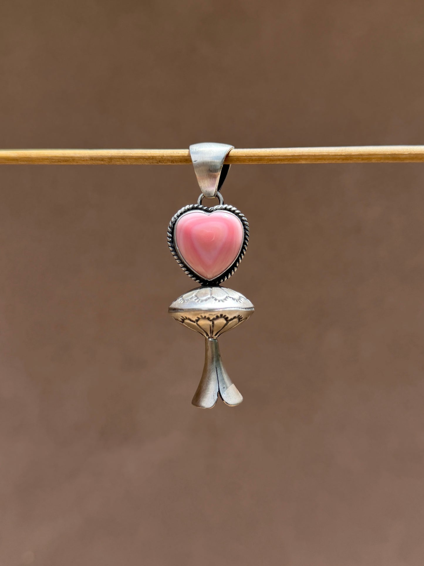 Jon Mcray Pink conch blossom pendant