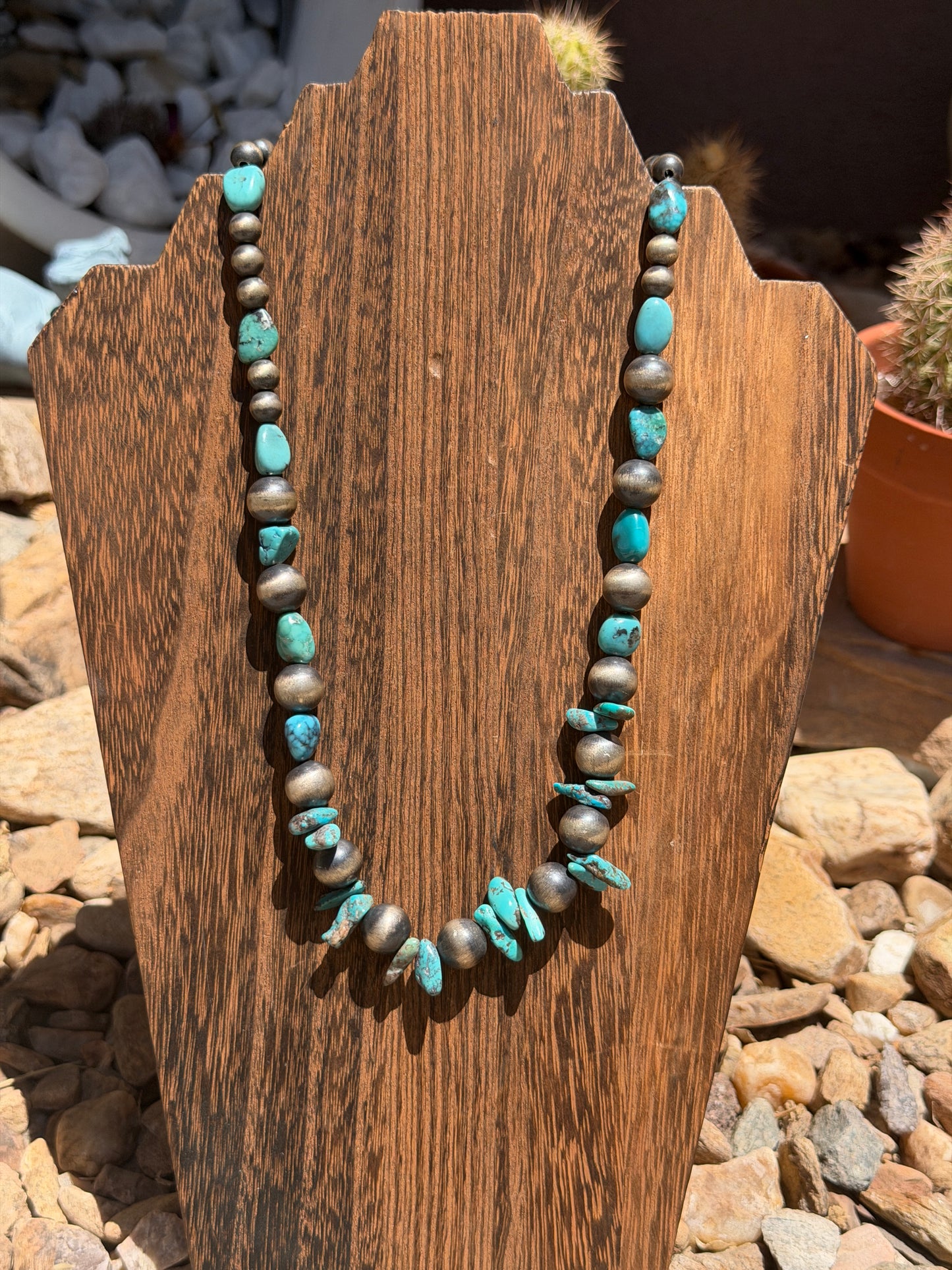 Chimney Butte Hand Made Pearls With Turquoise