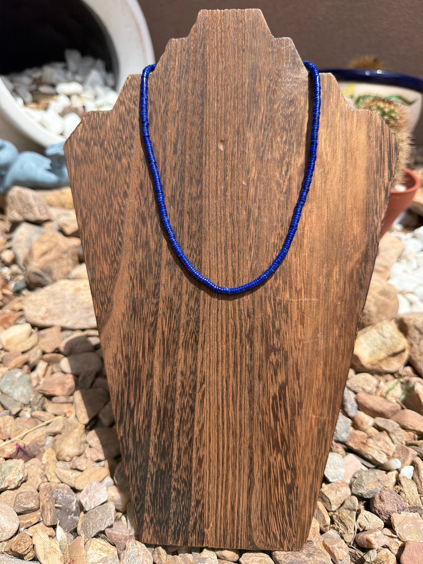 Blue Lapis Heishi Necklace