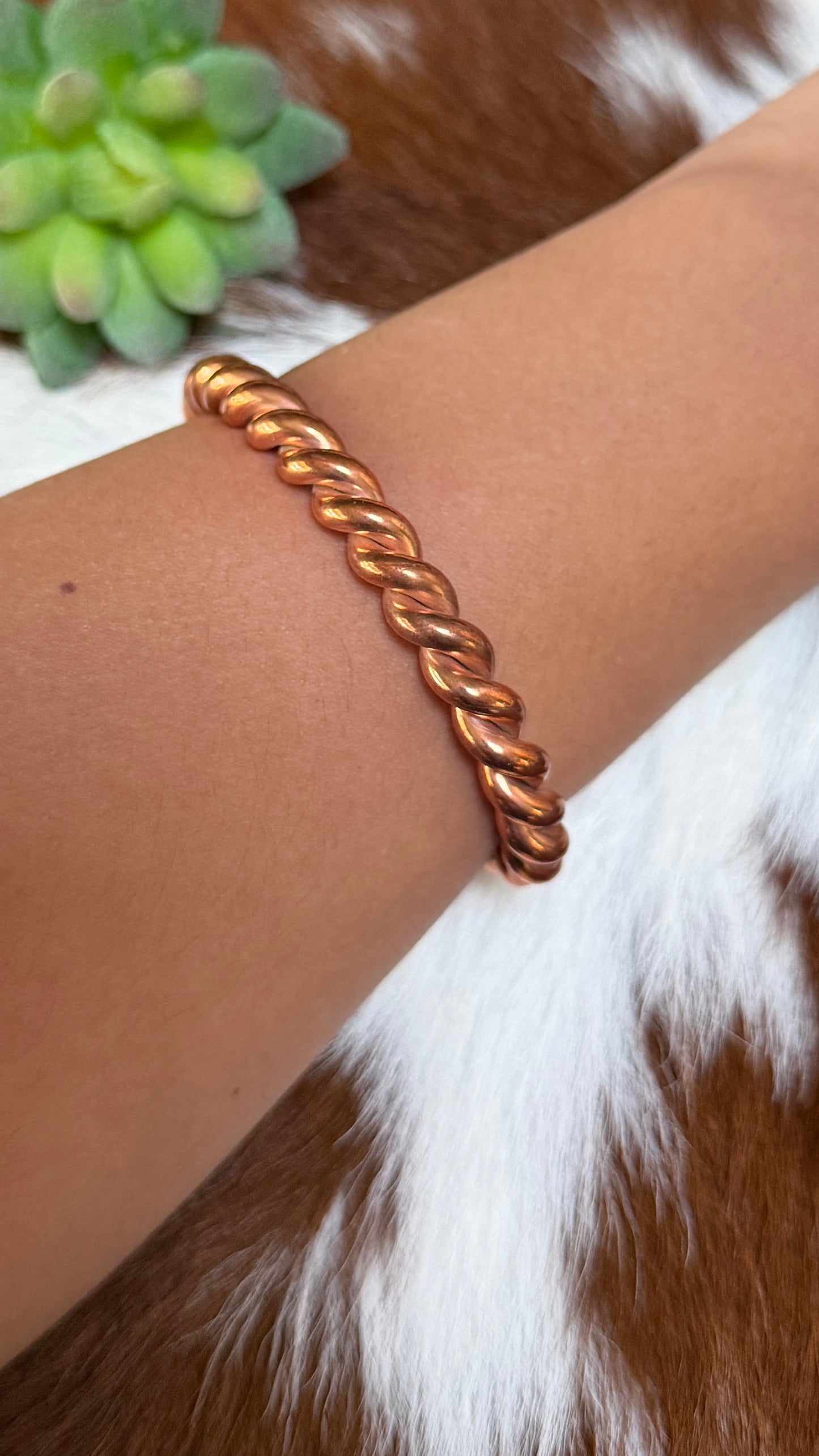 Gwendolyn Tahe copper twisted cuff