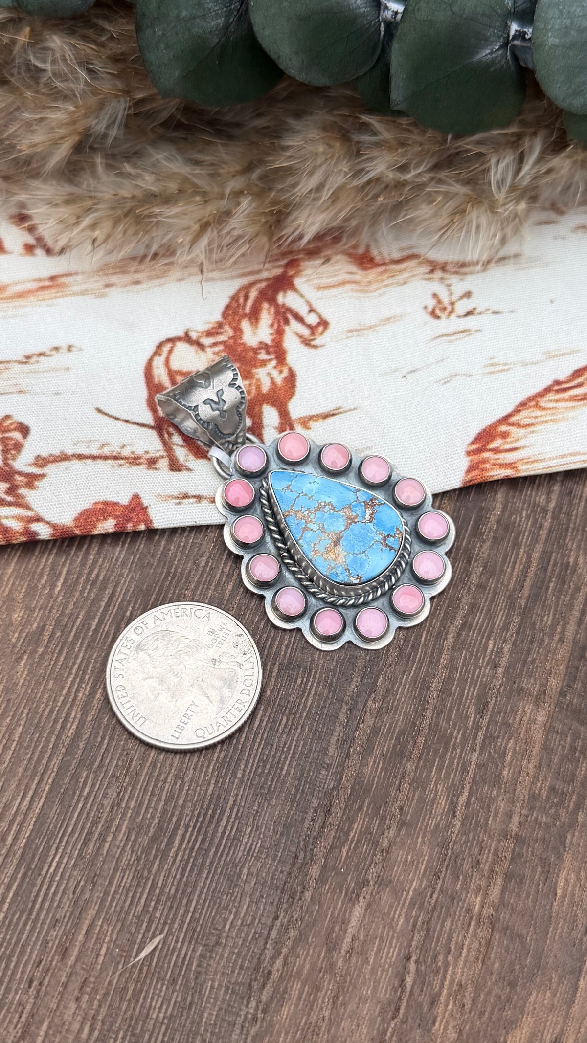 Sleeping Beauty & Golden Hills Pendant