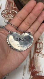 Leroy James Silver Heart Necklace with Stars