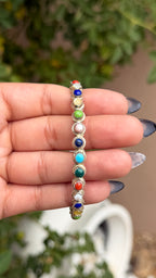 Native made multi stone bangle
