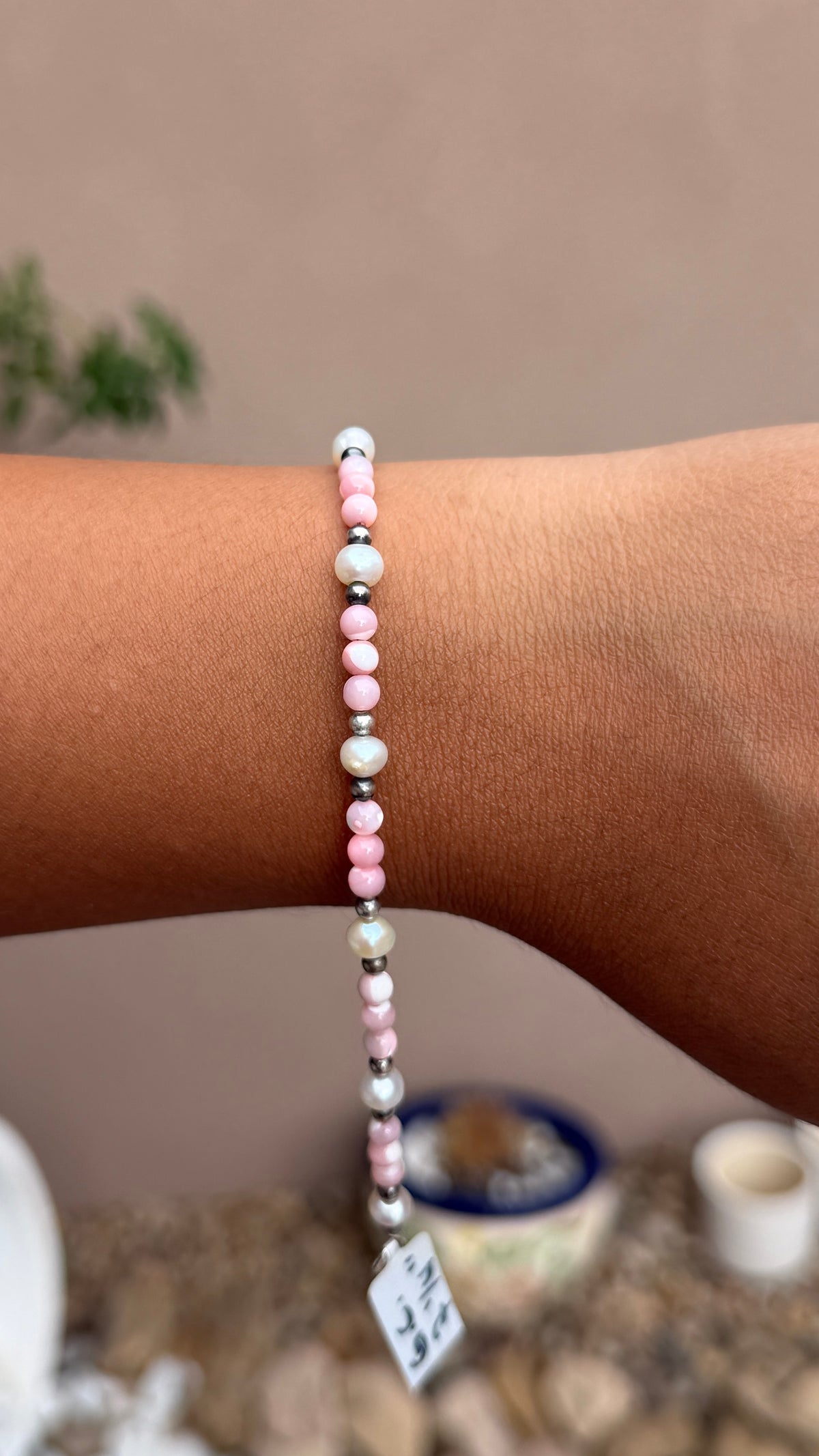 Grandma Cactus Pink mother of pearl bracelet