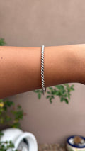 Elaine Tahe Silver Twisted bangle
