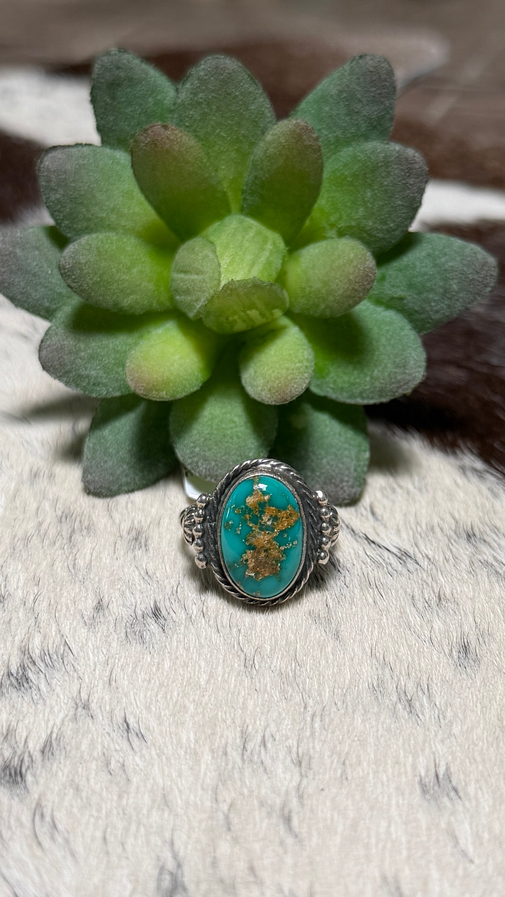 Sam Yellowhair Sonoran Gold Ring, Size 7