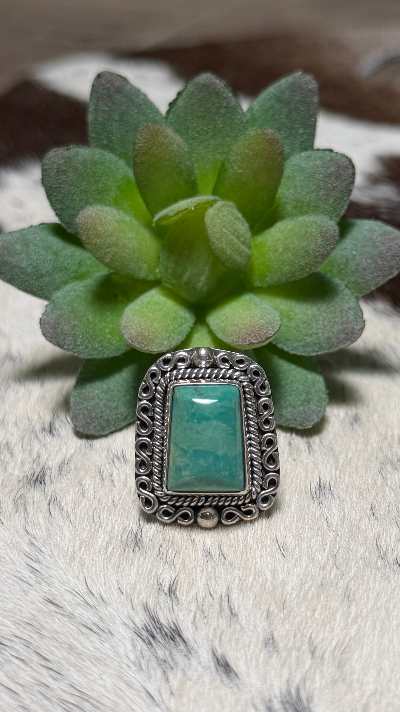 Emerald Valley Turquoise Ring, Size 7