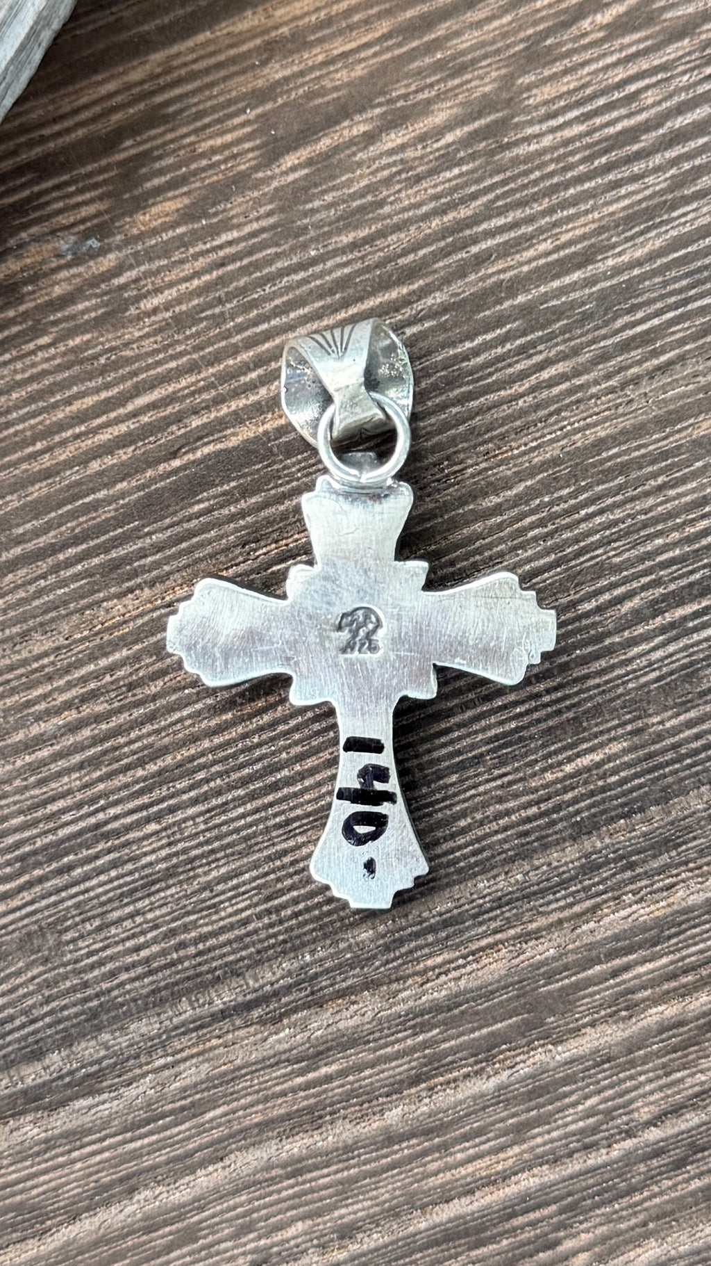 Running Bear Cross Pendant