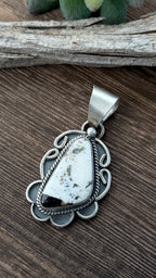 Gilbert Nez White Buffalo Pendant