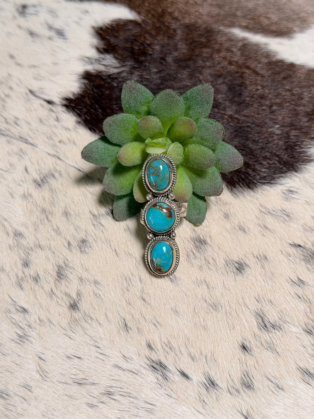 Kingman Turquoise Crawler Ring