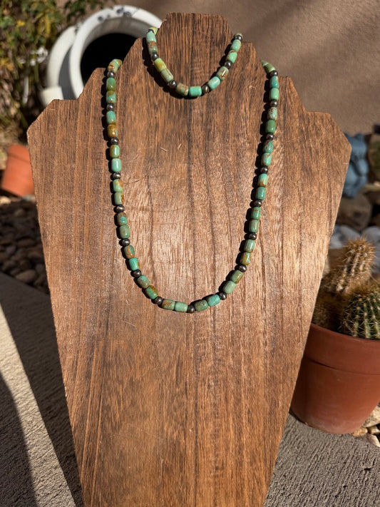 Grandma Cactus Turquoise & Pearls Set