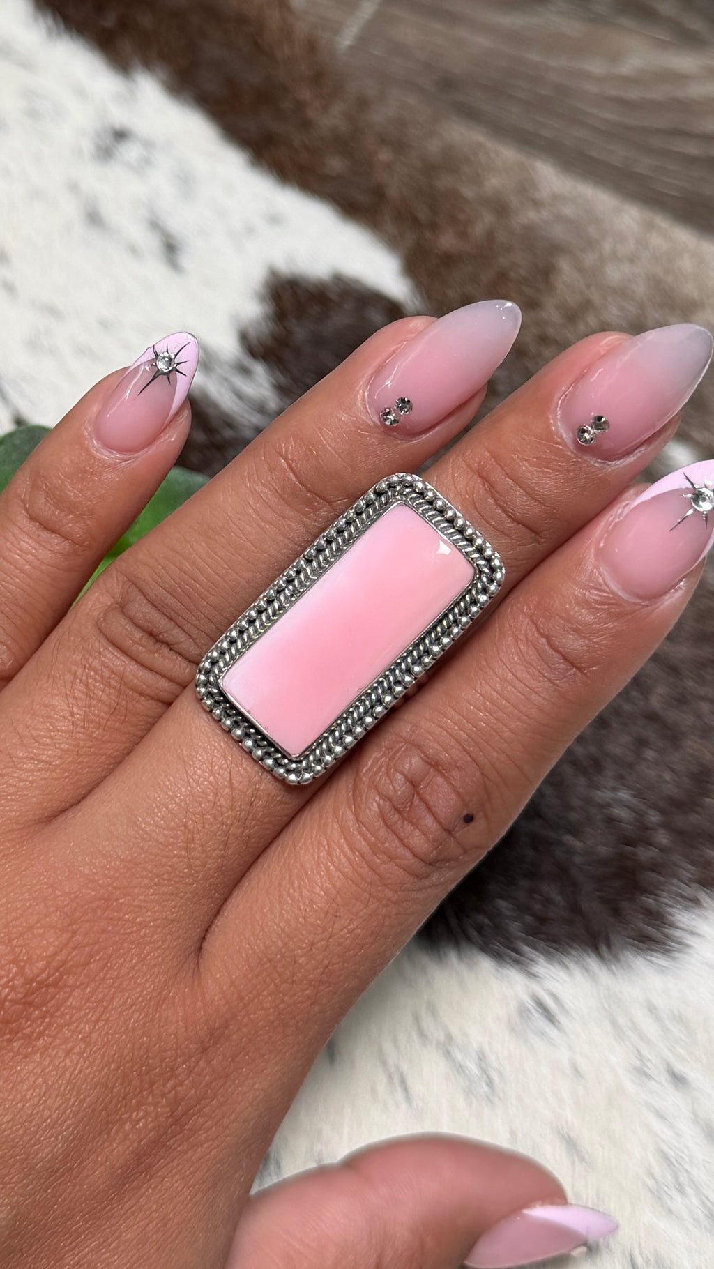 Pink Conch Ring, Size 7