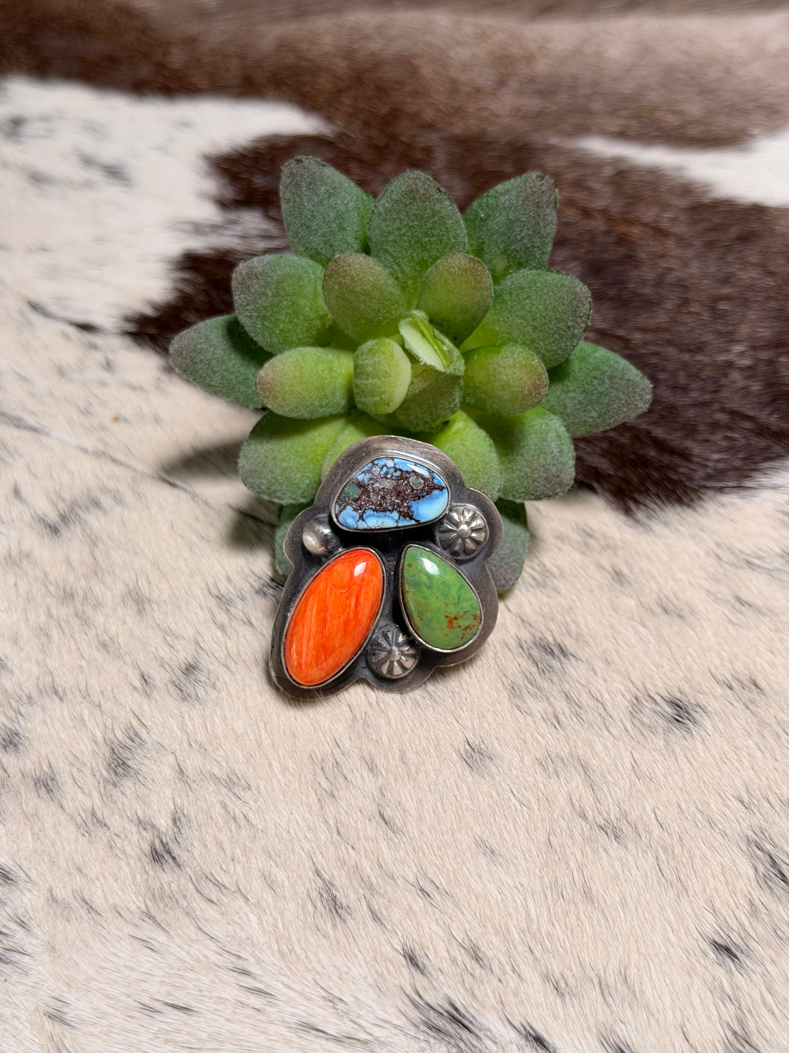 Delbert Sactero Multi Stone Cluster Ring