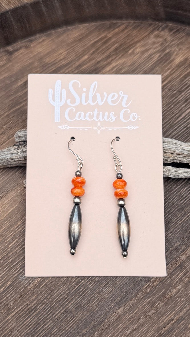 Grandma Cactus Torpedo & orange spiny dangle