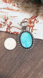 Turquoise Concho Pendant