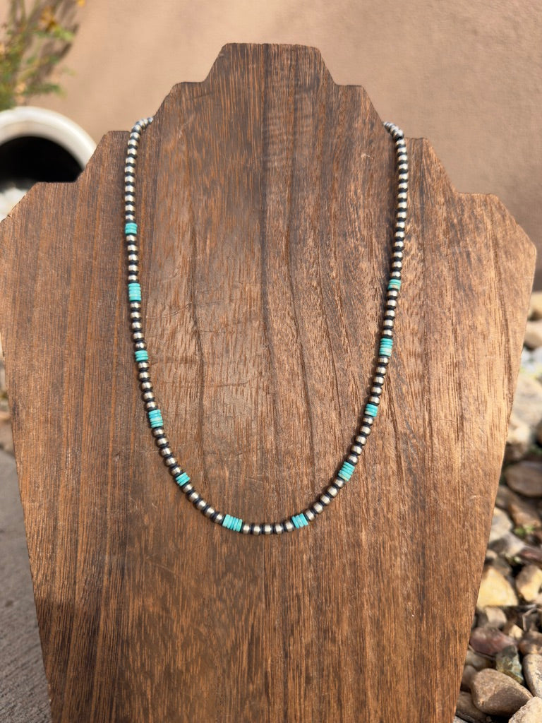 Pearls & Turquoise 18" 4mm