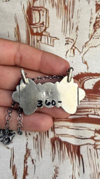 "M.B" Turquoise Bow Bar Necklace