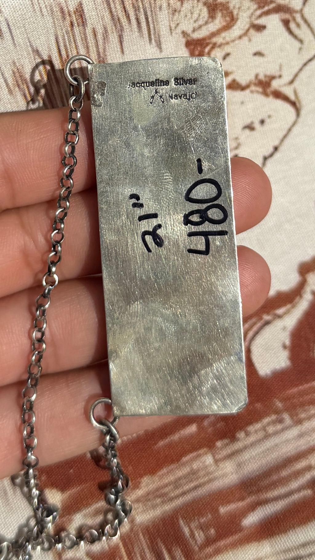 Jaqueline Silver Bar Necklace