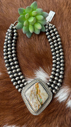 Jeff Largo Ribbon Turquoise princess necklace