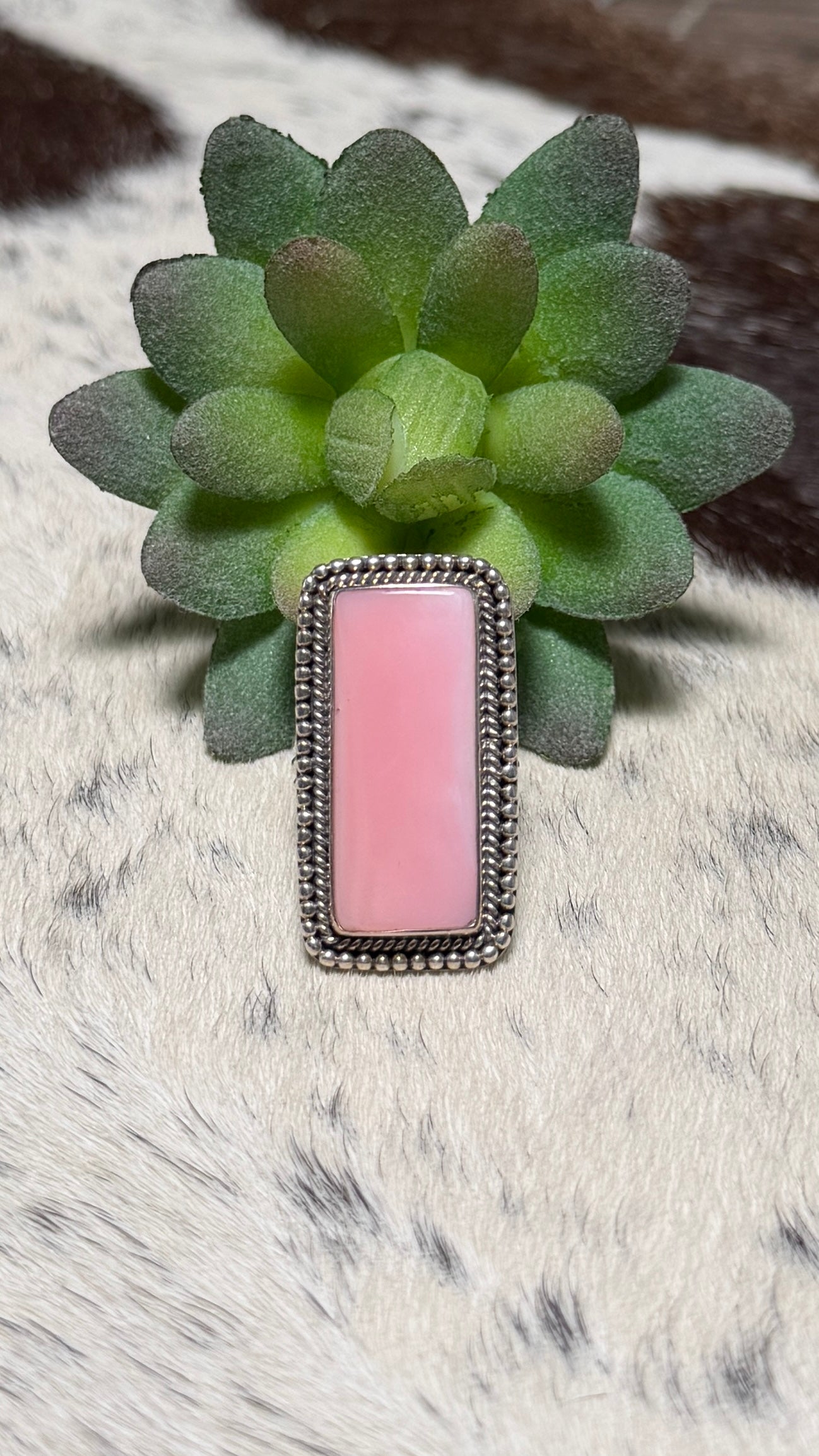 Pink Conch Ring, Size 7