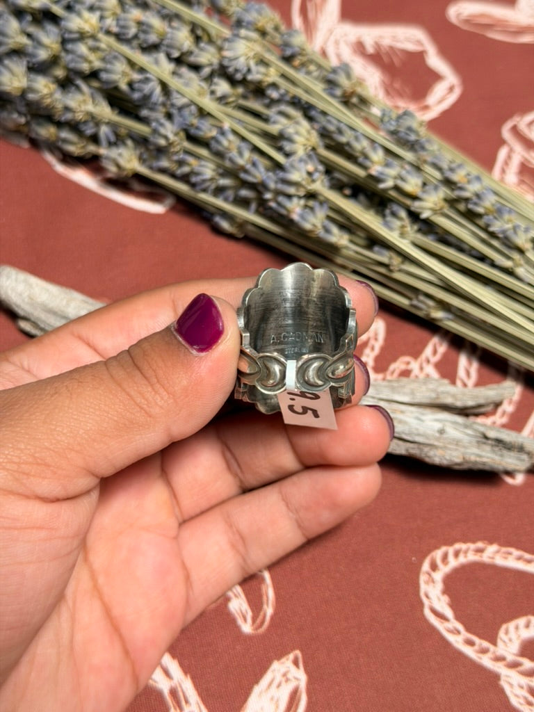 Andy Cadman Silver Concho Ring