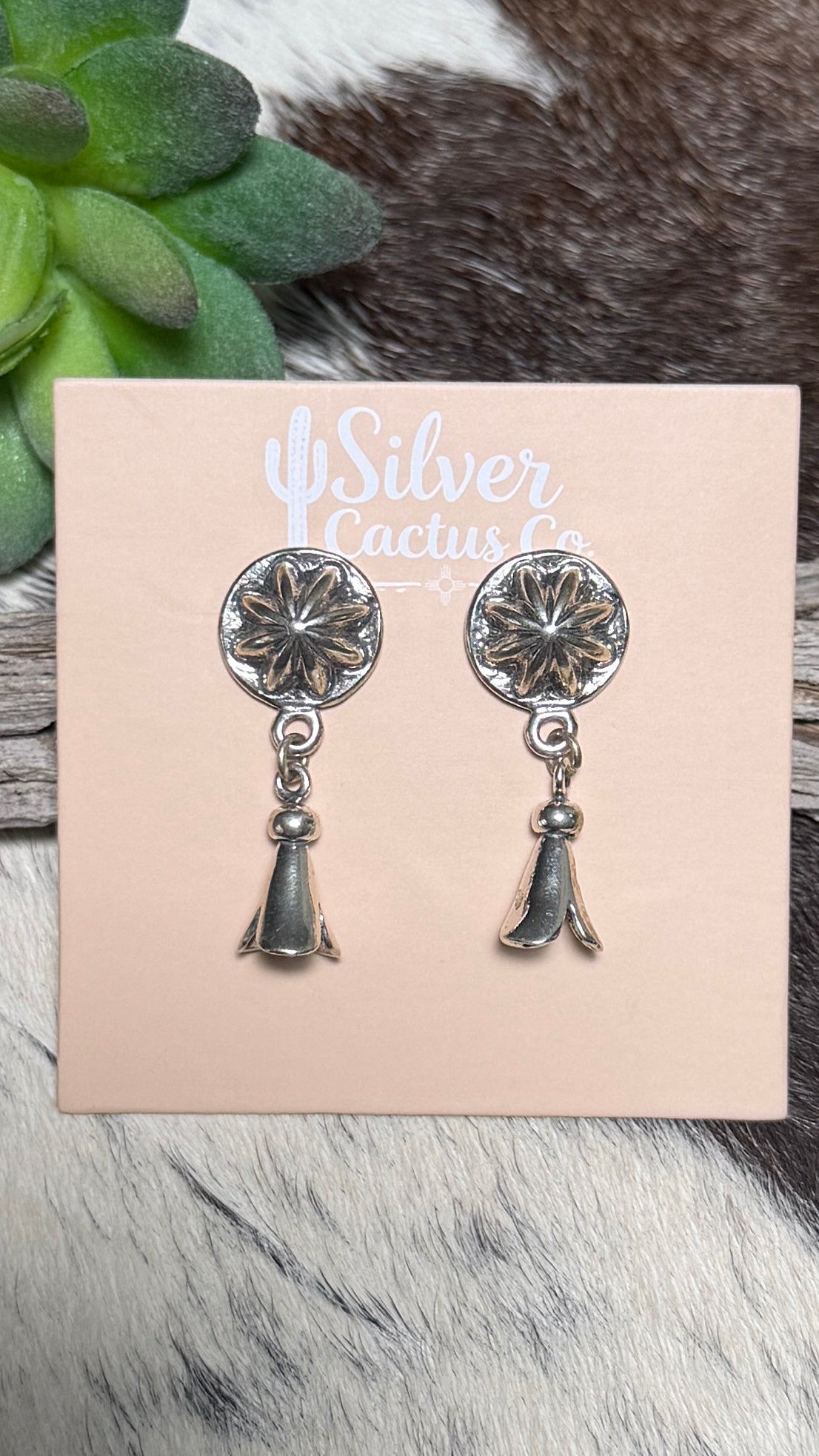 Native made blossom earrings