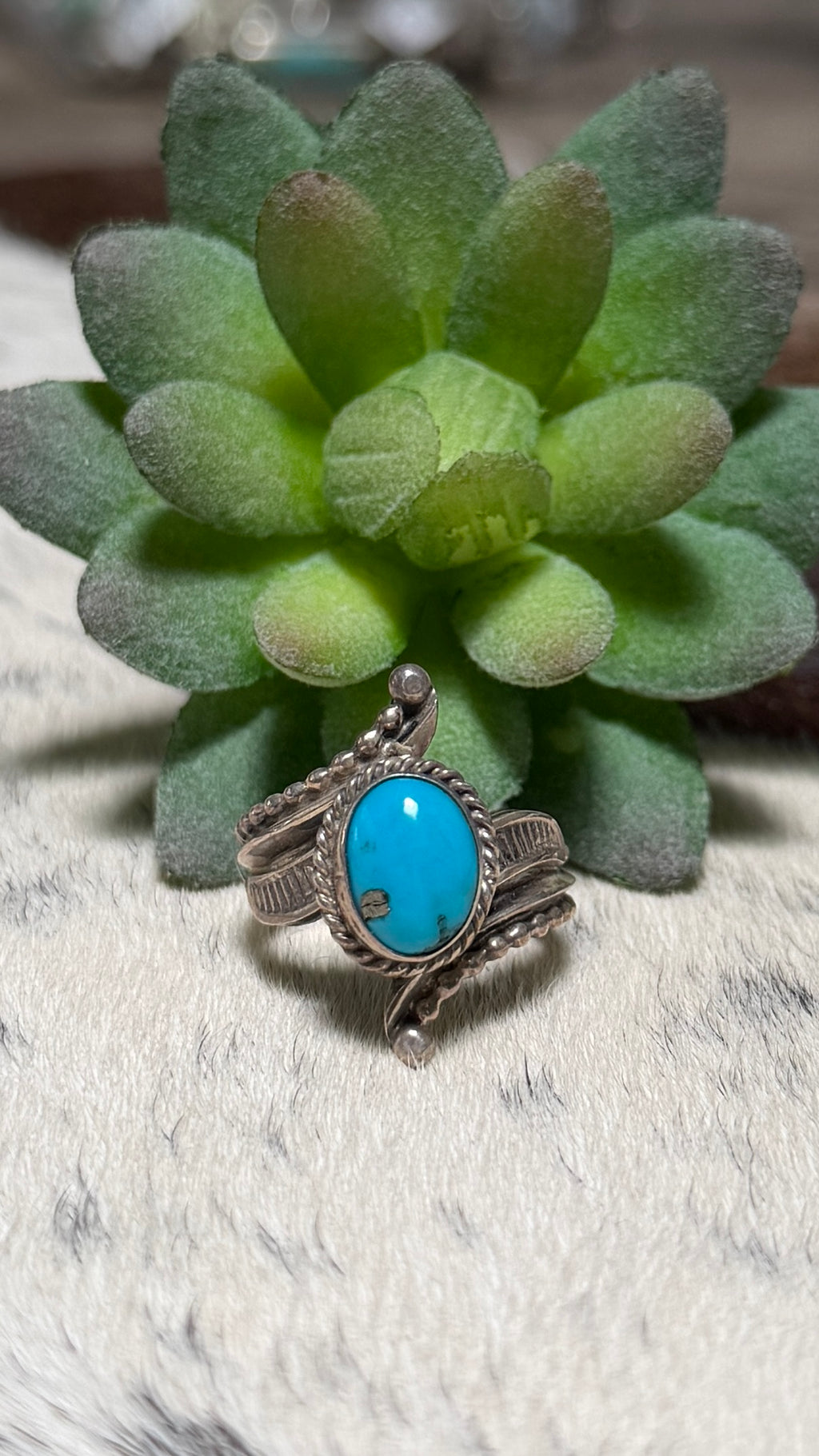 Thomas Yazzie Kingman Ring, Size 7