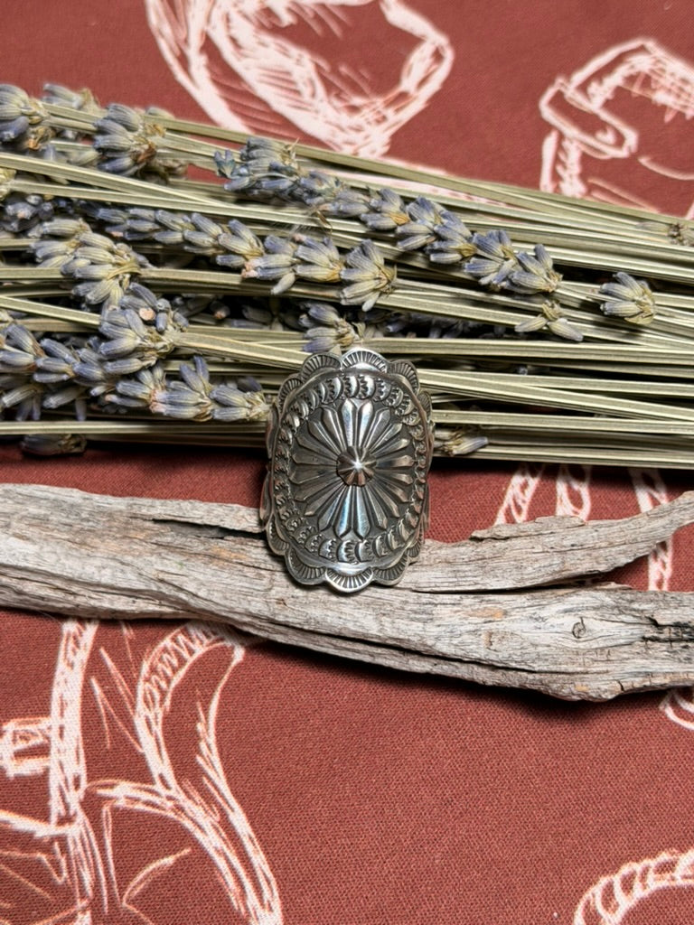 Andy Cadman Silver Concho Ring