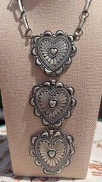 Alex Sanchez silver hearts lariat