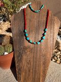 Grandma Cactus Coral & Turquoise set 18"