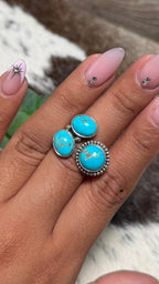 Kingman Multi Stone Turquoise Ring, Size 7
